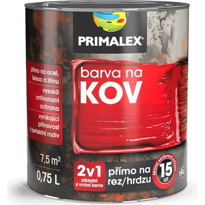 Primalex Antikorozní barva na kov 2v1 2.5 l dopravní žlutá Lesk