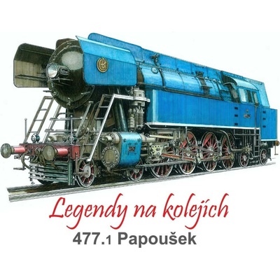 Ceduľa Lokomotiva 477.1 Papoušek - ceduľa 29cm x 20cm Plechová tabuľa