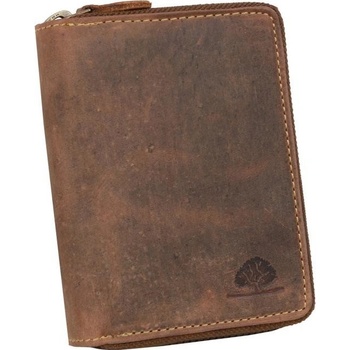 GREENBURRY pánska peňaženka na zips z hovädzej kože 821A