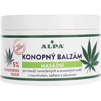 Alpa konopný balzam masážny s mentolom 250 ml
