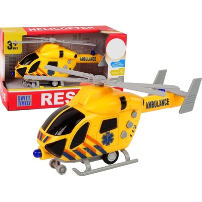 Majlo Toys Detská helikoptéra so svetlami a zvukmi City Ambulance