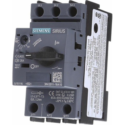 Siemens 3P 0,75kW 1,4-2A S00 3RV2011-1BA10