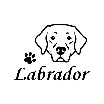 Nažehlovací nápis Labrador Vzor: 1, Potisk: černá, Motiv: srdce