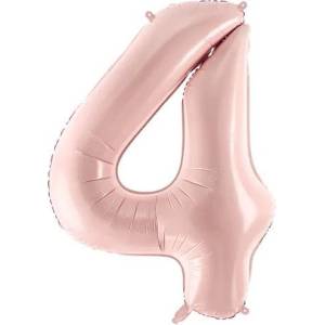 Party Deco Фолиев Балон Цифра, Светло Розово - 72 см - 4 (fb230p-4-081j)