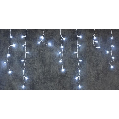 MagicHome Reťaz Icicle 200 LED studená biela cencúľová jednoduché svietenie časovač 230 V 50 Hz IP44 exteriér osvetlenie L-5 m