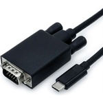Roline Кабел Roline 1.99. 5821, от USB type C(м) към VGA(м), 2m, черен