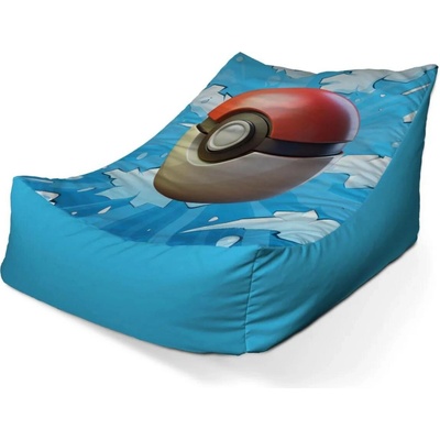Sablio sedací vak lounge Pokemon ball Obloha 80 x 95 x 50 cm