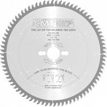 CMT Industrial C283 Pílový kotúč na lamino bez predrezu - D220x3,2 d30 Z64 HM