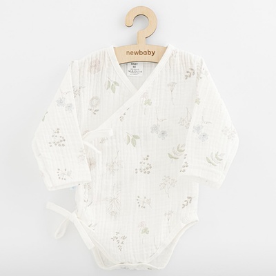 New Baby Dojčenské mušelínové body s bočným zaviazovaním Zoe