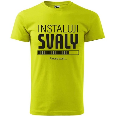 Dobrý Triko pánské tričko Instaluji svaly Limetková