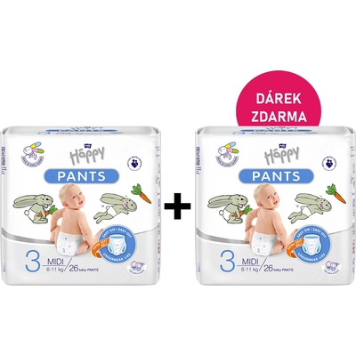 BELLA HAPPY Pants Midi 6-11 kg 26 ks