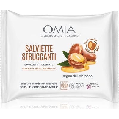 Omia Laboratories Argan del Marocco odličovacie obrúsky na make-up 20 ks