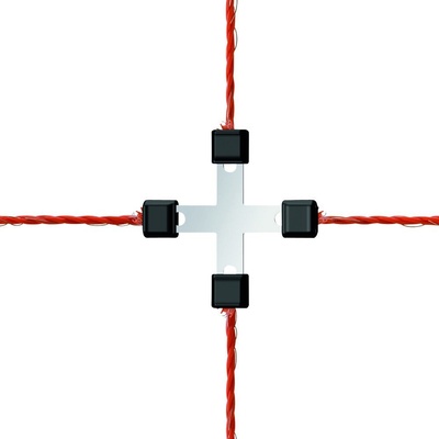 Litzclip®, spojka na lanko, křížová, nerez, 5 ks