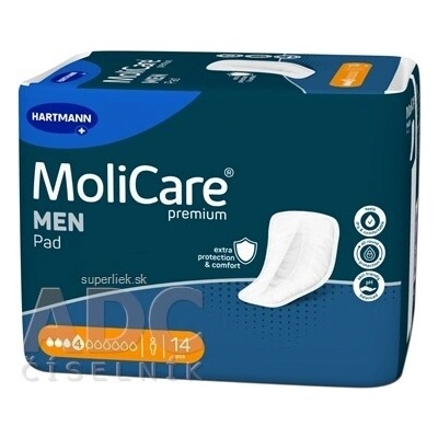 MoliCare Premium MEN PAD 4 kvapky inkontinenčné vložky pre mužov, 27 cm, 1x14 ks