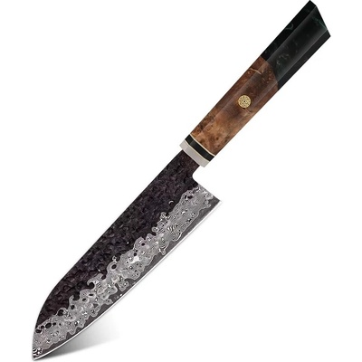 IZMAEL Damaškový kuchynský nôž Airi Santoku/Zelená 16.5 cm