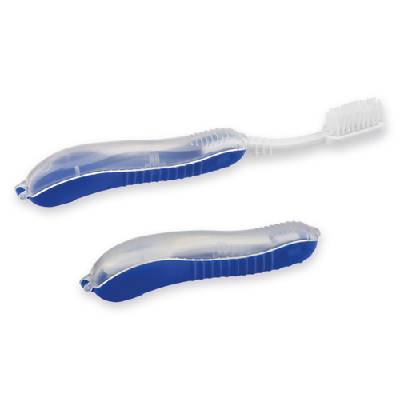 BRUSH plastový skládací kartáček na zuby, modrá