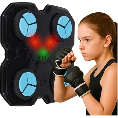 Boxerský trenažér na zeď - hudba, LED, USB, bluetooth + rukavice