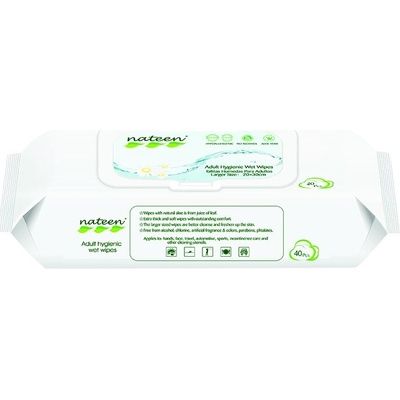 nateen Adult Hygienic Wet Wipes vlhčené obrúsky 40 ks