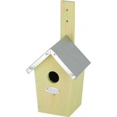 Esschert Design Vtáčia búdka Simi 30 x 15 x 13 cm drevo kov hnedá