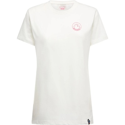La Sportiva Дамска тениска La Sportiva Women's Circle Logo T-Shirt - Chalk / Azalea - размер XS (916-6418-0111)