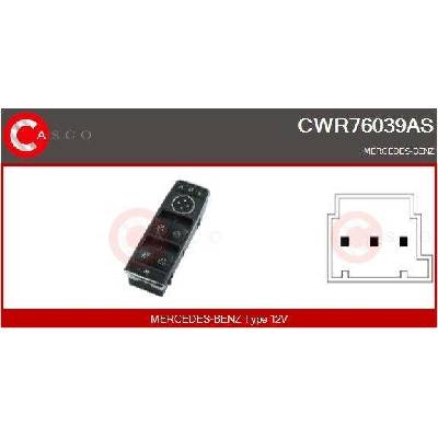 Spínač, zvedací zařízení oken CASCO CWR76039AS
