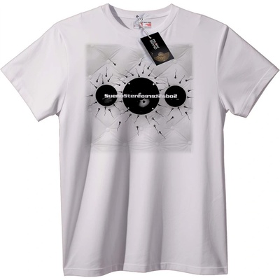 NOONEBRAND Тениска Черен кръгов емблем - 3XL, Black