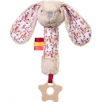 BabyOno Padu hračka s pískatkom a hryzátkom Rabbit Milly krémová