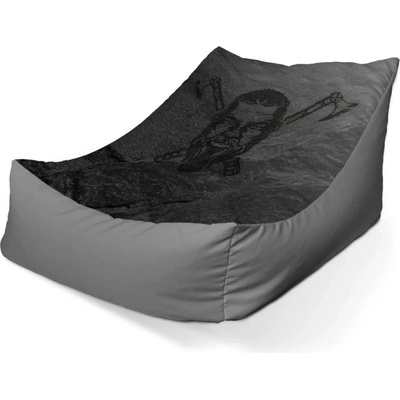 Sablio sedací vak lounge Vikingové Stone 80 x 95 x 50 cm