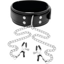 DARKNESS COLLAR WITH NIPPLE CLAMPS
