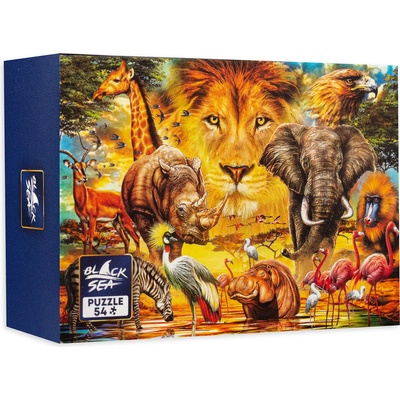 Black Sea Puzzles Мини пъзел Black Sea от 54 части - Царят на животните (BS62115)