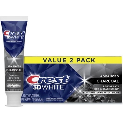 Crest 3D White ADVANCED CHARCOAL s čiernym uhlím 2 x 93 g