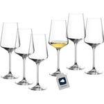 Leonardo home Riesling glasses PUCCINI (set of 6) Scratch-resistant wine glasses (400 ml) Dishwasher safe & durable Timeless glasses for white wine Modern design Riesling glass Puccini 069540 (069540)