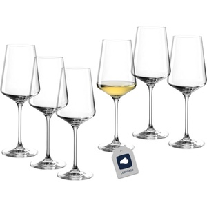 Leonardo home Riesling glasses PUCCINI (set of 6) Scratch-resistant wine glasses (400 ml) Dishwasher safe & durable Timeless glasses for white wine Modern design Riesling glass Puccini 069540 (069540)