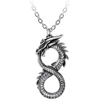 Alchemy gothic Колие с висулка ALCHEMY GOTHIC - Infinity Dragon - Pewter - P916