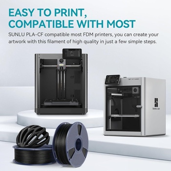 Sunlu / jayo Филамент PLA CF с карбонова пудра SUNLU 1.75mm, 1kg, ROHS за FDM 3D Принтери