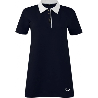 Dievčenské Polo šaty Elegant dlhý rukáv čierna