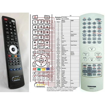 GENERAL TOSHIBA SE-R0092, SE-R0111 - съвместимо дистанционно управление на марката General (SE-R0092, SE-R0111)