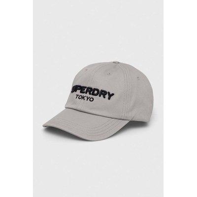Superdry Памучна шапка с козирка Superdry в сиво с апликация (W9010168A.HNR)
