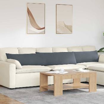 vidaXL Диван възглавници 2 pcs Тъмен сив 200 x 40 см Кордюрова тъкан (42013886)
