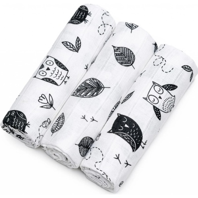 T-TOMI TETRA Cloth Diapers HIGH QUALITY Owls 70x70 cm 3 ks