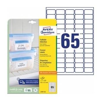 Avery Zweckform ETIK. ZF 7971 FOR FROSTS 38, 1X21.2MM LABEL - L7971-25