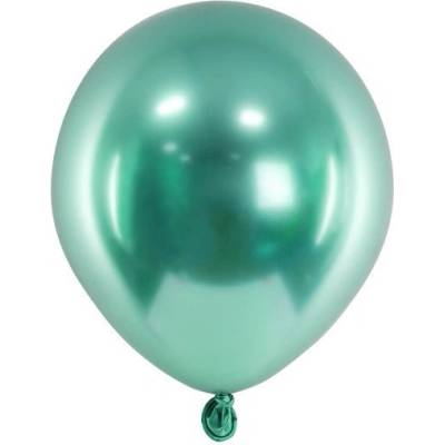 Party Deco Латексови Балони Хром, Бутилково Зелено - 12 см (chb1-5-012b-50)