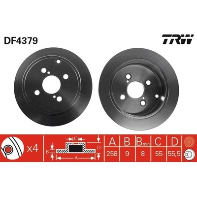 Brzdový kotúč TRW DF4379