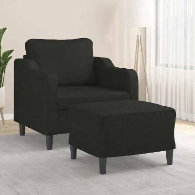 vidaXL 11461.3201131 s podnožkou černé 60 cm textil
