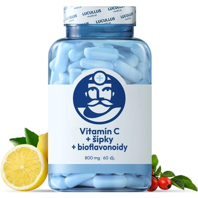 Dr. Lucullus Vitamín C + šípky + bioflavonoidy 60 kapsúl