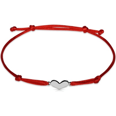Danfil zlaté srdce s červenou šňůrkou DLB/BLL006 bílé zlato