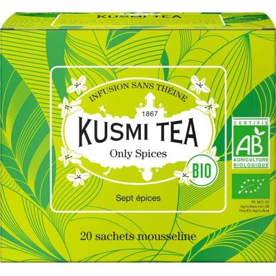 Kusmi Tea Sypaný Bio organický bylinný čaj Only Spices 20 vrecúšok