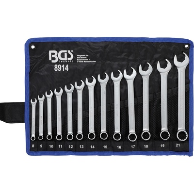 BGS technic Sada očkoplochých klíčů s funkcí ráčny na straně vidlice 8 - 21 mm 13dílná BGS 8914
