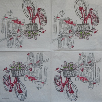 Ambiente obrúsky s potiskem Tulipány na kole 33x33cm