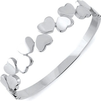 Lillian Vassago Prsteň z bieleho zlata so srdiečkami LLV06 GR055W